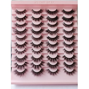 HBZGTLAD 6D Fluffy Curly  False Eyelashes 20 Pairs Mix Style Lashes