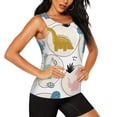 thumbnail image 2 of Lsque Cute Dinosaurs Printed Workout Tank Tops for Women, Athletic Sports Tank Tops, Compression Sleeveless Dry Fit Shirts,Sleeveless Yoga Shirt-XX-Large, 2 of 9
