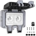thumbnail image 1 of Outdoor IP66 Waterproof Double Electrical Wall Socket, 1 of 5