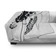 thumbnail image 3 of Turtle Soft Flannel Fleece Blanket, Monochrome Graphic Illustration of a Swimming Caretta Caretta on Plain Backdrop, Cozy Plush for Indoor and Outdoor Use, 60" x 80", Black and White, by Ambesonne, 3 of 6