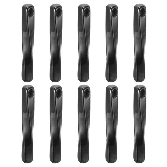 Uxcell 10Pcs Charm Column Rectangle Shape Pendants with Hole Black Metal Engraving Bar Pendants for DIY Jewelry Making