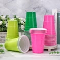 thumbnail image 3 of JJEAN-60Pcs Halloween Colored Plastic Cups 16oz Light Green Pink Green Plastic Cup Witch Party Disposable Cup for Gathering Festive Celebrations, 3 of 4