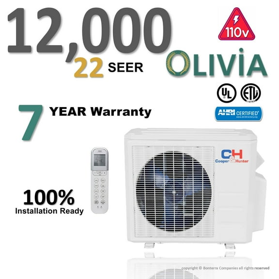 Cooper & Hunter 12000 BTU Mini Split Air Conditioner Heat Pump 22 Seer 110v