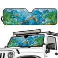 thumbnail image 2 of POLERO Car Windshield Sun Shade Sea Turtle Starfish Windshield Cover Automotive Interior Protection Front Window Sun Visor Protector Blocks UV Rays Keep Your Vehicle Cool, 2 of 7