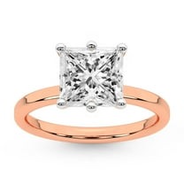 IGI Certified 2 Carat Princess Shape Lab Grown Diamond Engagement Ring | 14K Rose Gold |Solitaire Lab Diamond Ring | FG-VS1-VS2 Quality Friendly Diamonds