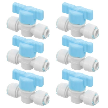 OUNONA 3/4 Inch Water Shut Off Valve with 3-Way Quick Connect Fitting for Plumbing and Irrigation Systems