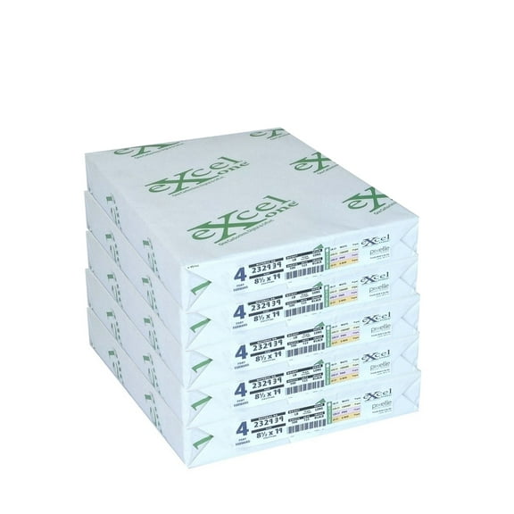 Excel One Carbonless 4-Part Forward Paper (White/Canary/Pink/Gold), 8.5" x 14" (232434) - 125 Sets Per Ream - Five (5) Reams (625 Sets)