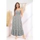 thumbnail image 2 of Vestido Grace Karin Boho Maxi con tirantes finos y dobladillo con volantes, 2 of 5
