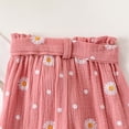 thumbnail image 3 of Baby Girl Outfits Hearts Print Long Sleeve Ruffle Onesie Elastic Pant and Bowknot Tie Cute Toddler 3 Piece Sets (0-3 Months, Pink #B), 3 of 8