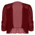 thumbnail image 4 of Alvivi Women Chiffon Cardigan Elegant Solid Bolero Shrug Blouse Sheer Cropped Tops S-5XL, 4 of 5
