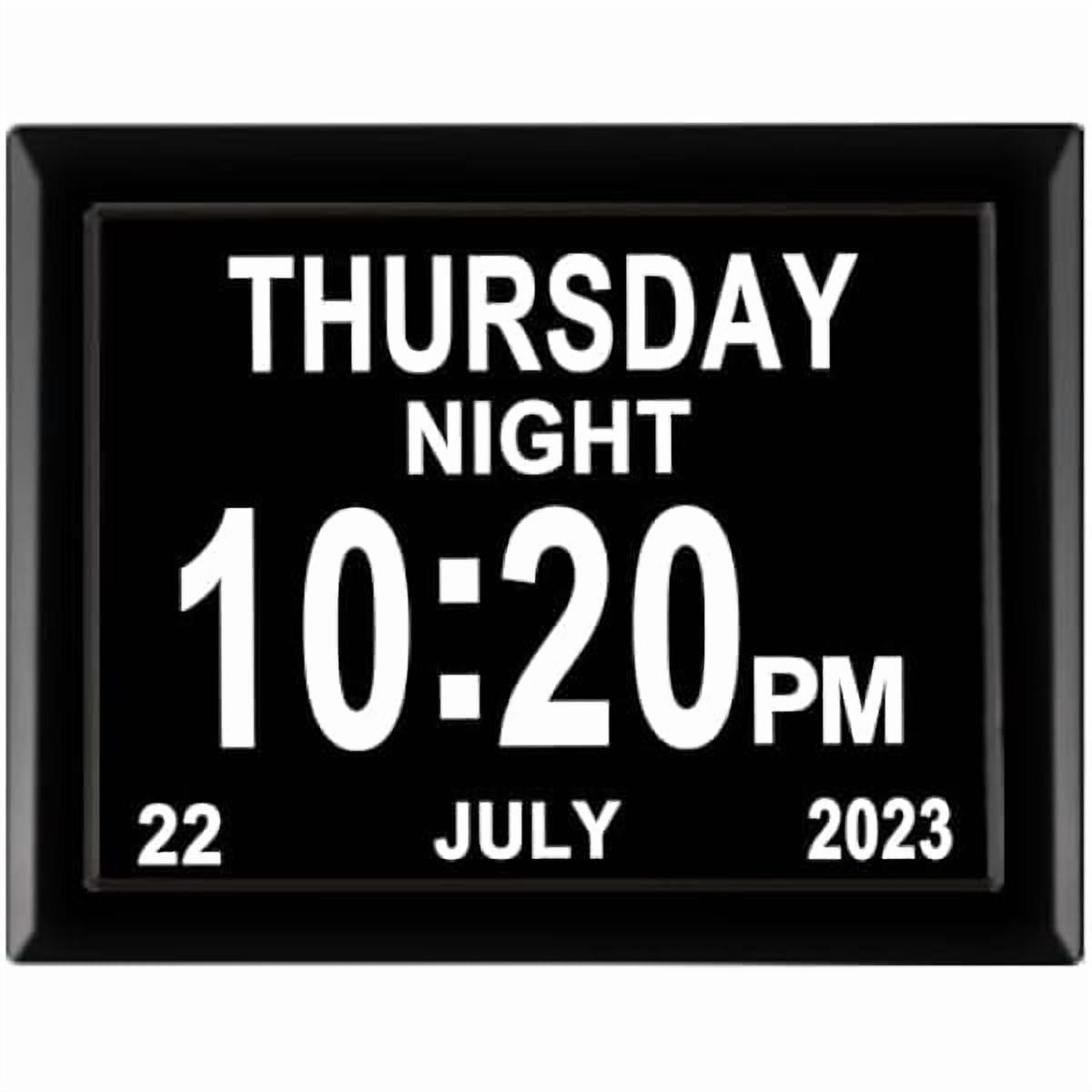 High Contrast Clock wonima02 Dementia Clock for Seniors - 7.85 Inch Extra Large Display ...