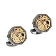 thumbnail image 4 of Watch Movement Cufflinks, Watch Movement Design Fadeless  Premium Brass Mens Cufflinks  for Meeting, 4 of 7