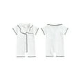 thumbnail image 2 of Suealasg Baby Boys Girls Pajamas Jumpsuit Infant Short Sleeve Lapel Button Romper Bodysuits Newborn Summer One Piece Clothes, 2 of 8