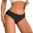 thumbnail image 5 of LIZUOJUN Under $3 Underwear Women Scalloped Edge Hipster Cheeky Bikini Briefs Silky No Show Stretch Breathable Panties XS,S,M,L, 5 of 7