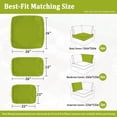 thumbnail image 2 of Kimunuk 14 Pcs Outdoor Cushion Slipcovers, Replacement Outdoor Patio Cushion Covers with 3 Size, Waterproof and Zippered, Fit for Outdoor Furniture, Patio Sofa Couch, Covers Only, Grass Green, 2 of 6