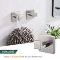 thumbnail image 3 of Juego de Accesorios de baño toallero Soporte para Papel higiénico 2 Ganchos para Bata Acero Inoxidable Montaje en Pared Acero Cepillado, 3 of 9