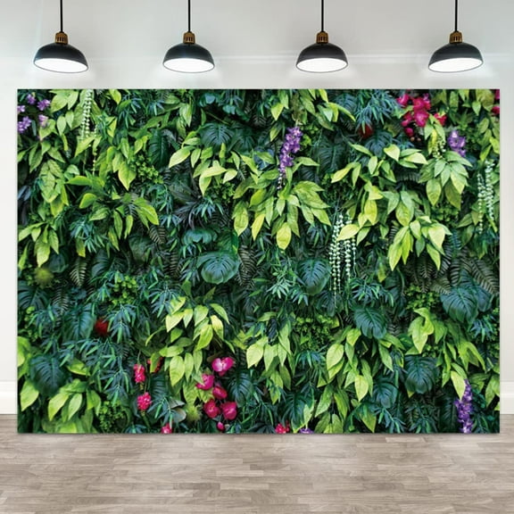 Green Leaf Floral Backdrop Spring Summer Nature Botanical Photography Background Green Foliage Floral Wall Banner Decorations Natural Theme Wedding Portrait Photo Booth Props