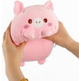 thumbnail image 3 of Kiddopark 8 inch Cute Pink Pig Plush Stuffed Animal Cylindrical Body Pillow,Super Soft Cartoon Hugging Toy Gifts for Bedding, 3 of 8