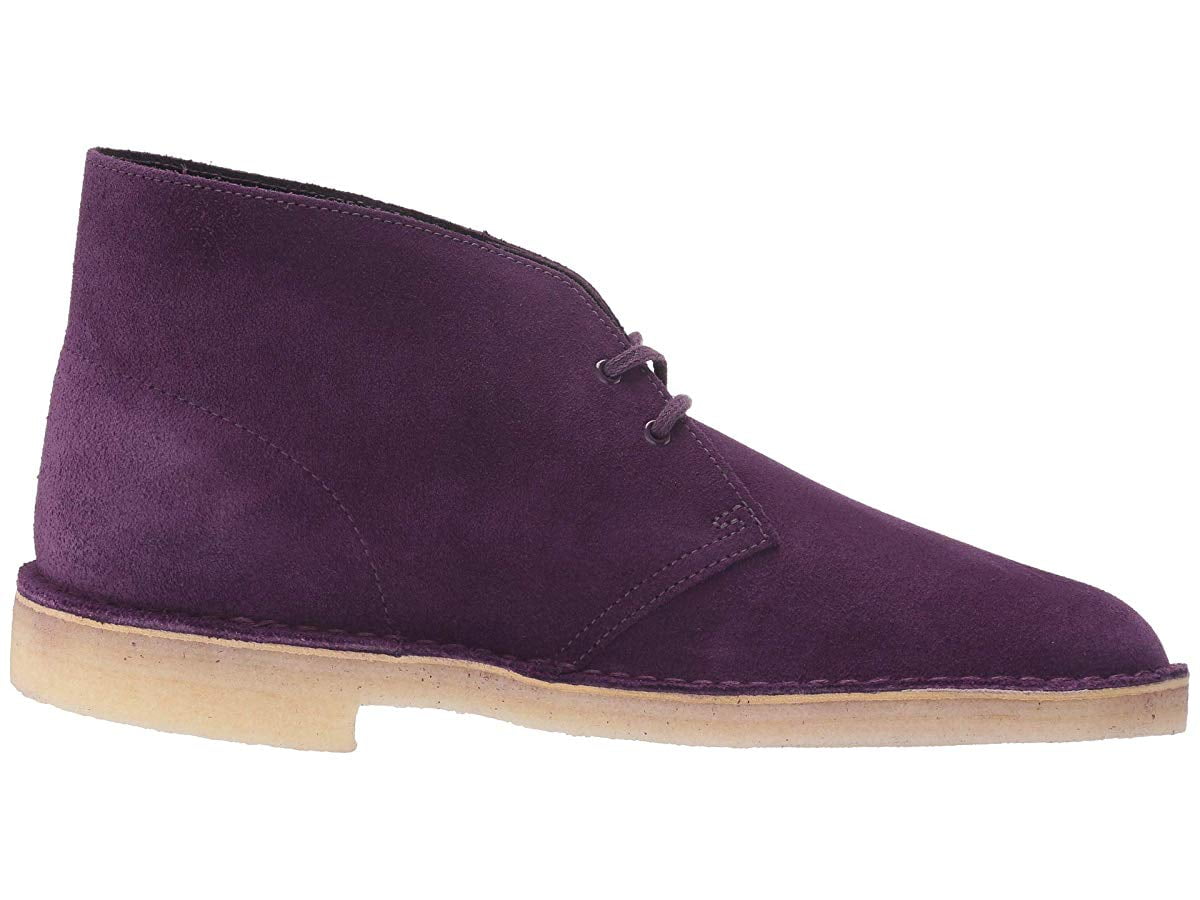 purple clarks desert boots