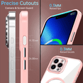 thumbnail image 4 of Magnetic Case for iPhone 14 Pro Max Case Compatible with MagSafe (6.7 inch), Military Grade Drop Protection + Camera Cover, Soft Silicone Rubber Phone Cases for iPhone 14 Pro Max, Pink, 4 of 9