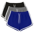 thumbnail image 2 of Lenpel Women's Booty Running Shorts 3 Pc Soft Comfy Elastic Waist Drawstring Yoga Lounge Shorts Athletic Workout Shorts, 2 of 7