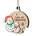 thumbnail image 2 of Dserfhy Xmas Countdown Sign Wooden Days Until Christmas Ornament Rustic Hanging Advent Calendar for Mantel Christmas Tree Decoration, 2 of 8