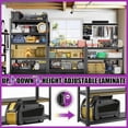 thumbnail image 7 of Black 5 Tier Heavy Duty Shelving, 72"H Garage Shelf, 40"W Adjustable Layer Shelves, 16"D 3000LBS Steel Rack, Modern Bookcase Shelves for Living Room Balcony Garage & Factory Storage, 7 of 7