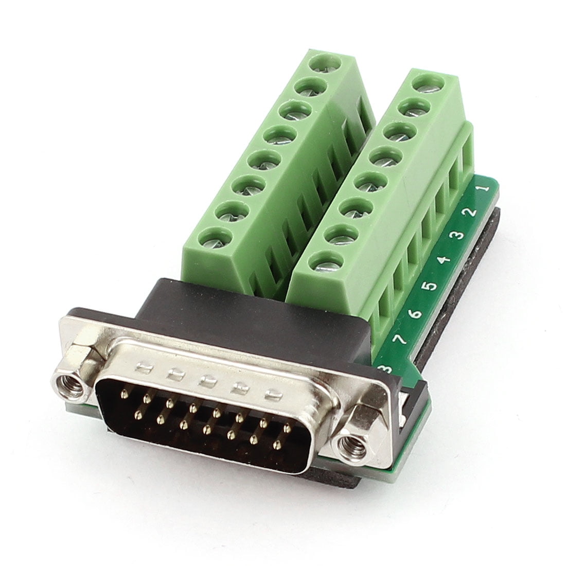 DB15 15Pin DSUB Male Adapter Plate RS232 to Terminal Connector Board