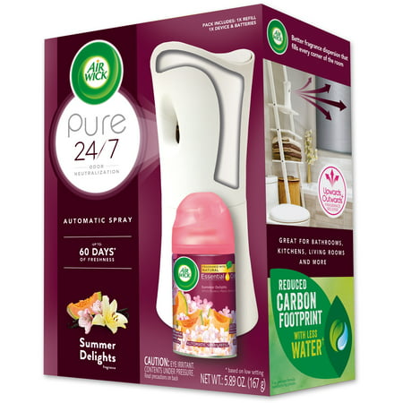 Air Wick Life Scents Freshmatic Automatic Spray Kit (Gadget + 1 Refill), Summer Delights, Air (Best Selling Car Air Freshener Scent)