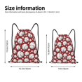 thumbnail image 4 of Drawstring Backpack - Cute Baseball B Splash Proof Small Drawstring Gym Bag for Women Men, Cinch Sports String Bag Backpack for Travel Swimming Beach, 4 of 8