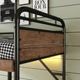 thumbnail image 4 of Twin XL over Twin XL Metal Bunk Bed, Detachable Metal Bunk Bed with LED Light and Charge Station, Twin XL Bunk Bed with Two Storage Drawers, Black, 4 of 9