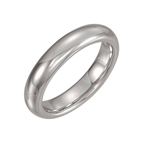 Jewels By Lux White Tungsten 4mm Domed Wedding Ring Band Size Size 12