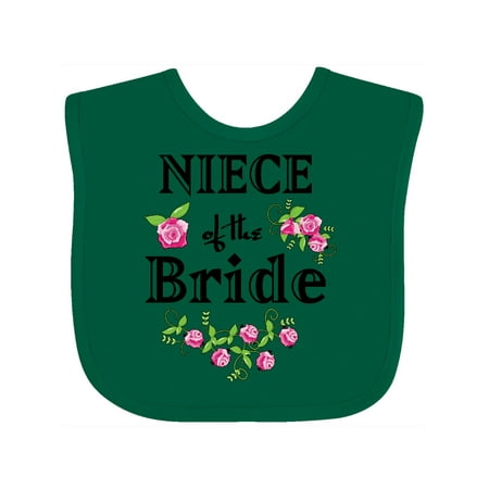 

Inktastic Niece of the Bride Roses Gift Baby Girl Bib