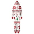 thumbnail image 2 of Chandail à Capuchon de Noël Flocon de Neige Renne pour Femmes Ensemble de Pyjama Assorti pour la Famille Tenue Festive de Vacances, 2 of 3