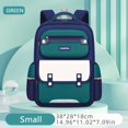 thumbnail image 3 of 1pc Simple Fashion Contrast Color Backpack, Lightweight Spine Protection Backpack For Primary School, Boys And Girls Children Backpack, Waterproof Breathable Backpack, 3 of 5