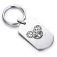 thumbnail image 1 of Stainless Steel Geometric Polygon Koala Animal Dog Tag Keychain Circle Ring, 1 of 2