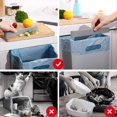 thumbnail image 4 of 9L Foldable Trash Can Wall Mounted Trash Can for Kitchen Cabinet Door Cleans Counter, Sink, Bathroom Folding Trash Can (Grey), 4 of 5