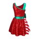 thumbnail image 4 of Vestido de patinaje con tutú de Ballet y lazo a rayas para niña, disfraz de Navidad con lentejuelas para fiesta de Navidad, señora Santa Claus, bastón de caramelo, gimnasia, 4 of 5
