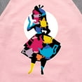thumbnail image 3 of Alice In Wonderland - Alice In Wonderland Flower Art - Toddler And Youth Girls Raglan Graphic T-Shirt, 3 of 4