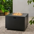 thumbnail image 3 of CoSoTower Outdoor Patio Propane Fire Pit 24'' H X 33'' W Square Iron Gas-Burning Fire Pit - 50,000 Btu, Tank in Side, Dark Grey, 3 of 9
