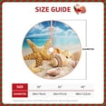 thumbnail image 3 of Daiia Beach Starfish Shell Drawing Merry Christmas Tree Skirt , Xmas Large Lace-up Tree Skirt, Santa Snowflakes Rustic Home Decorations New Year Party Farmhouse Decor-48", 3 of 7