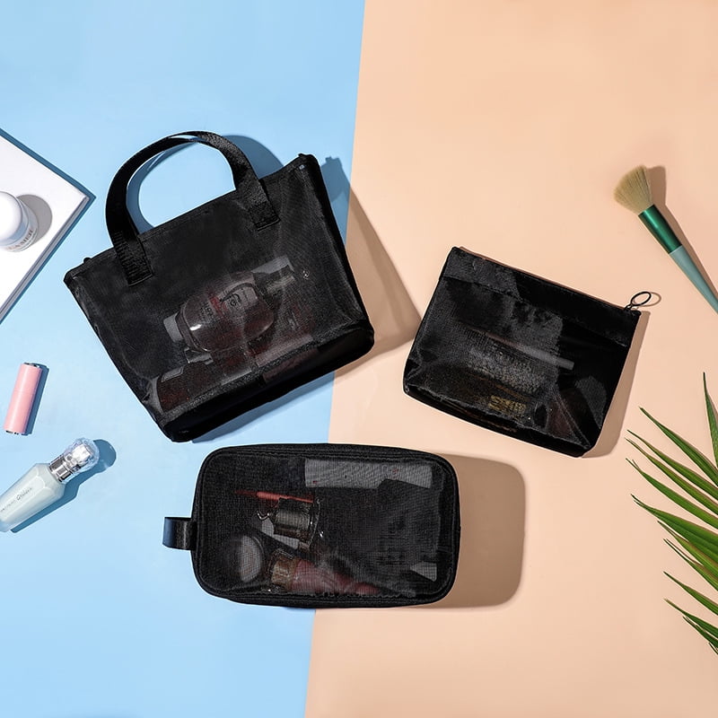 Modern Simple Mesh Cosmetic Bag Travel Large Capacity Portable Washing