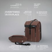 VERAGE Lightweight Roll-Top Backpack with Detachable Sling Bag, Water Resistant Laptop Backpack Fits 16 Inch Laptop for Travel Work School Daily Use