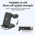 thumbnail image 4 of 3-in-1 Magnetic Wireless Charger with LED – Foldable Charging Compatible Iphone,Apple Watch, Android,Black, 4 of 11
