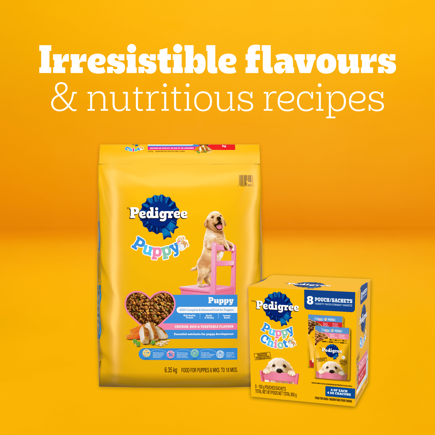PEDIGREE Puppy Wet Dog Food Morsels in Sauce With Beef, 100g Pouch