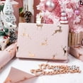 thumbnail image 2 of Christmas Wrapping Paper, Pink Three-Dimensional Hot Rose Golden Reindeer Design Gift Wrapping Paper Suitable for Christmas, Mini Roll (17 Inch X 32.8 Feet), 2 of 12