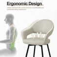 thumbnail image 5 of ANMINY Swivel Bar Stools PU Leather Upholstered Modern Bar Chairs, Set of 4, 26" Counter Height Bar Stools with Hollow Back Island Stools for Home Bar Kitchen Pub, 5 of 11