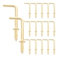 thumbnail image 1 of OUNONA 100Pcs Golden Metal Pantry Hooks Right Angle Self Tapping Screw Hooks for Organization, 1 of 8