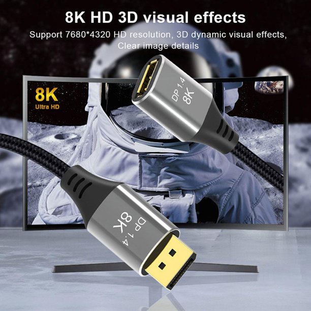 Cable de extensión DisplayPort a DisplayPort DP a DP 8K Cable de pantalla JShteea El nuevo