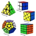 thumbnail image 3 of Speed ??Cube Set Puzzle Cube Magic Cube 2X2 4X4 Pyraminx Pyramid Megaminx Fenghuolun Puzzle Cube Juguete de Regalo para niños Adultos Paquete de 5, 3 of 7